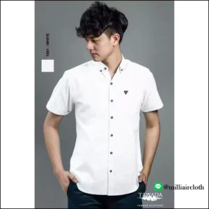 เสื้อเชิ้ตคอปกแขนสั้น_สีขาว เสื้อเชิ้ตเทวดา TAWADA by Milliaircloth